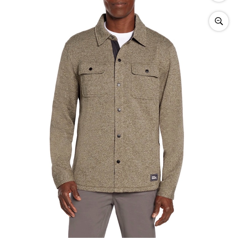 Eddie Bauer Men's Sweater Fleece Shirt Jacket
